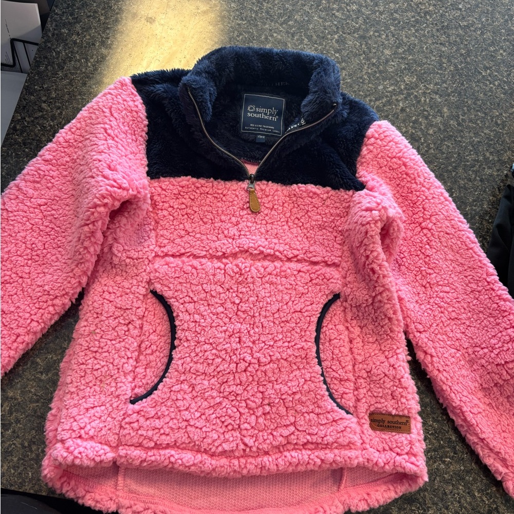 Simply Southern Pink Fleece Pullover